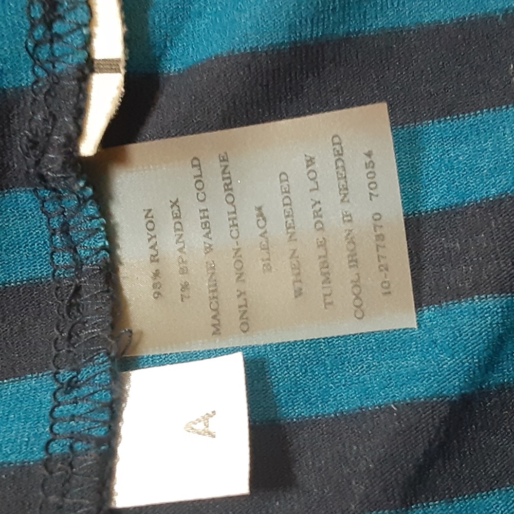 ANN TAYLOR BLACK AND WHITE STRIPED DRESS, MEDIUM - Picture 10 of 10